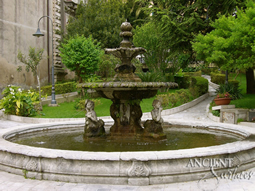 Antique tuscan stone fountain